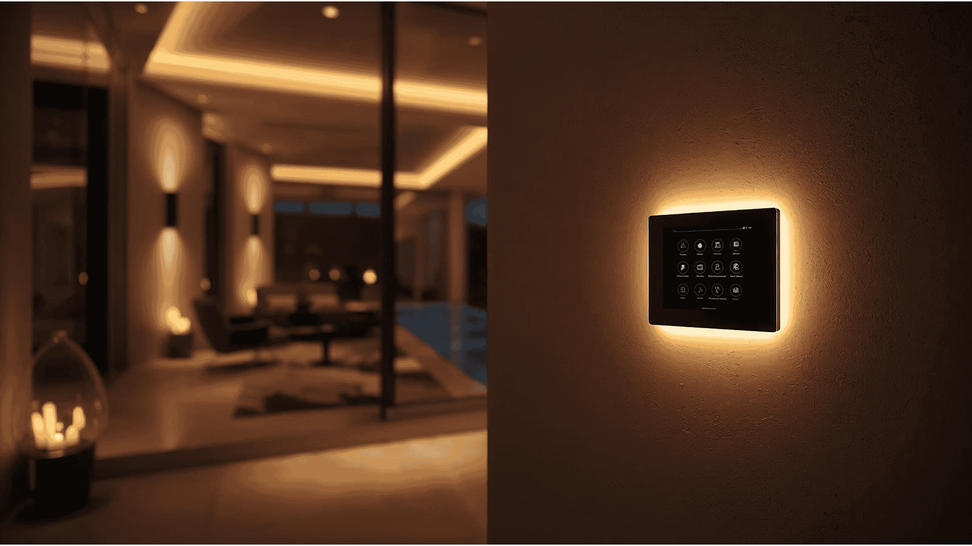 Inteligentny dom Radom – panel sterowania smart home w nowoczesnym wnętrzu